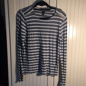 J Crew long sleeve tee with shoulder zippers